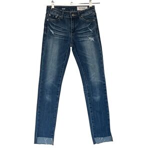 AG Adriano Goldschmied The Kate Slim Straight Distressed Jeans girl Sz 12